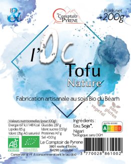Tofu nature bio 200g Comptoir de Pyrène