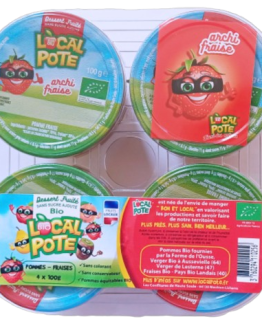 Local Pote pomme/fraise bio x4